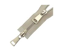 Cremallera metálica dorada clara de 70/90 cm, n.° 5, multicolor, con extremo abierto, doble deslizador, bidireccional, reemplazable, for reparación de chaquetas y abrigos, accesorios de costura DIY, 1
