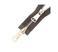 Cremallera metálica dorada clara de 70/90 cm, n.° 5, multicolor, con extremo abierto, doble deslizador, bidireccional, reemplazable, for reparación de chaquetas y abrigos, accesorios de costura DIY, 1
