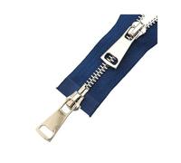 Cremallera metálica dorada clara de 70/90 cm, n.° 5, multicolor, con extremo abierto, doble deslizador, bidireccional, reemplazable, for reparación de chaquetas y abrigos, accesorios de costura DIY, 1