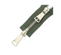 Cremallera metálica dorada clara de 70/90 cm, n.° 5, multicolor, con extremo abierto, doble deslizador, bidireccional, reemplazable, for reparación de chaquetas y abrigos, accesorios de costura DIY, 1