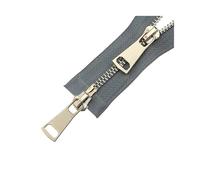 Cremallera metálica dorada clara de 70/90 cm, n.° 5, multicolor, con extremo abierto, doble deslizador, bidireccional, reemplazable, for reparación de chaquetas y abrigos, accesorios de costura DIY, 1