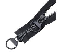 Cremallera negra #20 de 55 cm, cremallera de plástico de separación bidireccional, para chaquetas de plumón, abrigos, tiendas, barcos, lona TXZWJZ