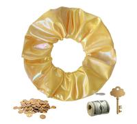 Cremallera para coleteros para el cabello: diadema de almacenamiento seguro, bolsillo elástico para corbata, estilo diario de tamaño pequeño, material elástico de tela suave, diseño conveniente de bol