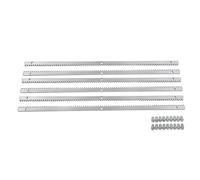 Cremallera para puertas correderas cremallera de acero para puertas correderas, galvanizado, 6 metros de largo, módulo 4, 30 x 12 mm bastidores para puerta corredera