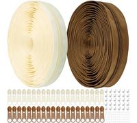 Cremallera sin fin con cremallera, 5 mm de nailon de 18 m, cremallera continua por metros y cremallera de metal para ropa, bolso, estuche, ropa de cama (marrón y crema, #5)