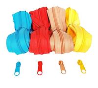 Cremallera sin fin de 5mm 12m de nailon cremallera continua 4 colores con 20 deslizadores y 30 piezas finales cremalleras en espiral venta por metros ancho para ropa bolsa equipaje funda nórdica