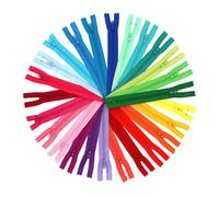 Cremallera YKK de 14"" (surtida) Cremallera YKK n. 3 para faldas y vestidos (50 cremalleras por paquete)