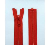 Cremallera YKK de plástico con dientes del número 5, tamaño mediano, divisible (819 rojo-naranja, 76 cm)