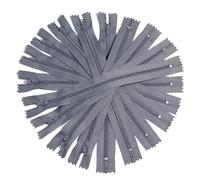 Cremalleras 10 unids/lote 20cm cierre de cremallera de nailon cremallera de bobina Invisible for bolsillo de ropa accesorios de costura de reparación DIY(Gray)