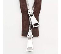 Cremalleras 5# Sujetadores metálicos Herramientas de construcción para Bricolaje Chaqueta de Plumas Abrigo Ropa Sastre Restauración Cremallera de Doble Deslizador