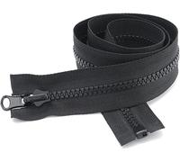 Cremalleras abiertas, cremallera para coser, 2 piezas cremalleras de resina 5# cursor de doble cara, 70/80/100/150 cm de doble cara para bolsos, abrigos reparación de cremallera DIY (150 cm)