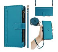 Cremalleras Billetera Funda para Compatible con Tecno Camon Slim, piel sintética, suave, cierre magnético, tarjetero, función atril, Cuero con Estilo Cajas de teléfonos móviles para Tecno Camon Slim