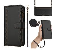 Cremalleras Billetera Funda para Compatible con Tecno Camon Slim, piel sintética, suave, cierre magnético, tarjetero, función atril, Cuero con Estilo Cajas de teléfonos móviles para Tecno Camon Slim