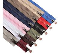 Cremalleras Chaqueta Larga De Plumón 5 Piezas Con Cremallera Bidireccional, Saco Dormir Resina Negra, Talla(80cm-5pcs)