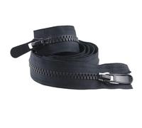 Cremalleras de 120 cm, n.° 8, de colores, con extremo abierto, doble deslizador, for costura, accesorios de ropa(Dark Blue)