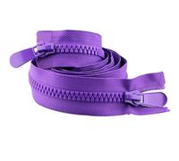 Cremalleras de 120 cm, n.° 8, de colores, con extremo abierto, doble deslizador, for costura, accesorios de ropa(Purple)