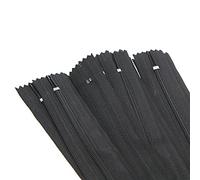 Cremalleras de bobina de nailon de extremo cerrado de 22 pulgadas para costura y manualidades, longitud surtida (20 unidades, negro) YIGUANXIN