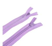 Cremalleras De Costura 10 unids/set cremalleras invisibles largas DIY cremallera de bobina nailon for coser accesorios ropa(Light Purple,55cm)