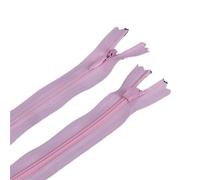 Cremalleras De Costura 10 unids/set cremalleras invisibles largas DIY cremallera de bobina nailon for coser accesorios ropa(Light Pink,55cm)