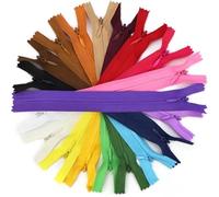 Cremalleras De Costura Cremalleras invisibles, cremallera en espiral de nailon, sastre for accesorios tela costura artesanal(Random Colors,20cm)