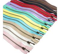 Cremalleras de metal 10 pcs - # 3 latón envejecido close-end, 7,9 pulgadas/20 cm - por beaulegan