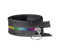 Cremalleras De Resina, 1 Unidad, 5#, 15-60Cm, Cierre Abierto, Cremalleras Coloridas Con Forma De Corazón, Negro, 5#, abierto-60cm