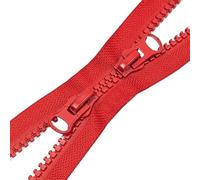 Cremalleras de resina con extremos abiertos, Cremallera bidireccional de resina con extremo abierto Tamaño 8 Paquete 5 Multicolor 80-100 cm(Red,80CM)