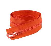 Cremalleras de resina con extremos abiertos, Cremallera de extremo abierto resina calibre 8, individual, doble, deslizante, multicolor, 60-120cm(Red,DOUBLESLIDER-100CM-COLOR 01)