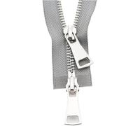 Cremalleras para coser, Cremallera bidireccional de doble deslizador Metal, 70/90cm, 5#, for abrigo, bolsillo, accesorios ropa DIY, 1 ud(Color-07,70cm)