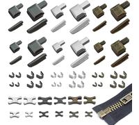 Cremalleras Reparación Kit, ARPDJK 60 Piezas Aleación de Zinc de Deslizadores de Cremallera de Repuesto, #3#5#8#10 Cremallera de Repuesto para Chaqueta, Jeans, Costura, Mejoras para Hogar