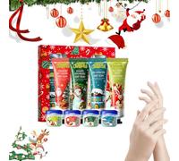 Cremas Manos de Regalo Navidad,Crema de Manos+Bálsamo Labial Navideño,Crema Protectora de Manos Reparadora Hidratante Nutritiva Regalos para Navidad