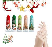 Cremas Manos de Regalo Navidad,Mini Set de Crema de Manos,Set de Cream de Mano,5 Pcs Navidad Cremas de Mano Para Mujer,Crema Protectora de hand Reparadora Hidratante Nutritiva Regalos para Navidads