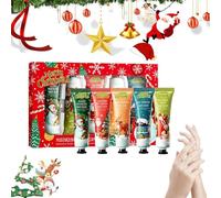 Cremas Manos de Regalo Navidad,Mini Set De Crema De Manos,Set de Crema de Manos,Navidad Cremas De Manos Para Mujer,Crema Protectora de Manos Reparadora Hidratante Nutritiva Regalos para Navidad,5 Pcs