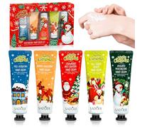 Cremas Manos de Regalo Navidad para Manos Secas y Agrietadas, Crema de Manos Reparadora Hidratante, Fragancia para Manos, Día y Noche, Se Absorbe Rápidamente, Gran Olor, 5X30g set regalo mujer