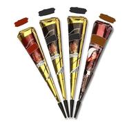 Crème de tatouage temporaire au henné de qualité professionnelle, formule bio à base de plantes, crème traditionnelle noire prête à l'emploi pour le corps, convient aux mains, aux pieds et au visage