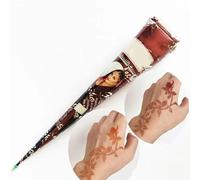 Crème de tatouage temporaire au henné de qualité professionnelle, formule bio à base de plantes, crème traditionnelle noire prête à l'emploi pour le corps, convient aux mains, aux pieds et au visage