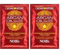 CREME OF NATURE Argan Oil Tratamiento Acondicionador Intensivo que hidrata y restaura con Aceite de Argán, Cuidado para todo tipo de cabellos, 50 ml (Paquete de 2)