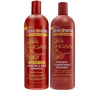 Creme of Nature Champú Hidratante y Brillo sin Aceite de Argán 591ml y Tratamiento Acondicionador Intensivo con Aceite de Argán 591ml