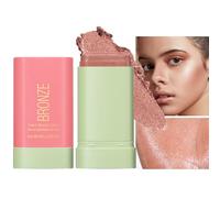 Creme-Rouge-Stick, Greatlizard Cream Blush Stick for Face Cheek Lip Eye, Velvet Mousse Texture, Wasserfester Rouge-Stift,Natural Matte Makeup Blusher Lip Tint Eyeshadow Palette (Rich Glow)