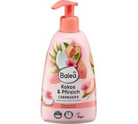 Crème savon pêche & coco, 500 ml - Marque DM Allemagne - Compatible avec balea - Cremeseife Pfirsich & Kokos, 500 ml