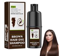 CreMHHate Champú Colorante Natural 3 en 1 para Cabello Gris,3 en 1 Instantáneo Champú para el Cabello,Champú Colorante para Cabello Gris para Hombres y Mujeres (Color café, 100ML)