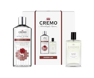 CREMO Bourbon & Oak Set de regalo para hombres - Eau de toilette 100 ml + gel de ducha 473 ml - Aroma cálido y picante