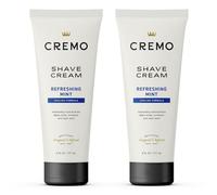 Cremo Crema de afeitado refrescante, crema de afeitar suave increíblemente superior que combate rasguños, cortes y quemaduras de afeitar, 6 onzas líquidas, paquete de 2