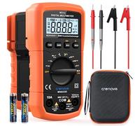Crenova MS8233D Multímetro DC AC Voltímetro Ohm Volt Amp Tester para voltaje Corriente Resistencia Capacitancia Continuidad Diodo Frecuencia NCV Live Wire Test con LCD retroiluminada de 6000 recuentos