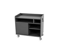 Creo Caisson para archivos, documentos, artículos de papelería | Cajonera con ruedas, armario de oficina, armario de almacenamiento, estilo industrial, fácil montaje (antracita)