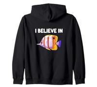 Creo en Copperband Butterflyfish Arrecife Fish Tropical Sudadera con Capucha
