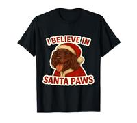 Creo en la Navidad del Perro American Water Spaniel de Santa Paws Camiseta