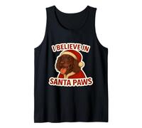 Creo en la Navidad del Perro American Water Spaniel de Santa Paws Camiseta sin Mangas