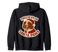 Creo en la Navidad del Perro Springer Spaniel galés de Santa Paws Sudadera con Capucha