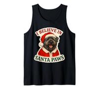 Creo en la Navidad para Perros Bouvier Des Flandres de Santa Paws Camiseta sin Mangas